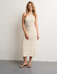 AE Halter Sweater Midi Dress