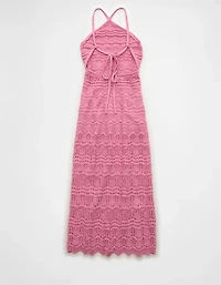 Robe mi-longue dos nu en tricot AE