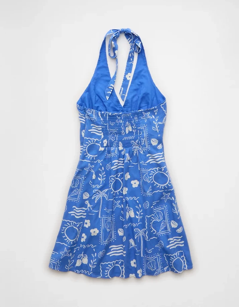 AE V-Neck Halter Mini Dress