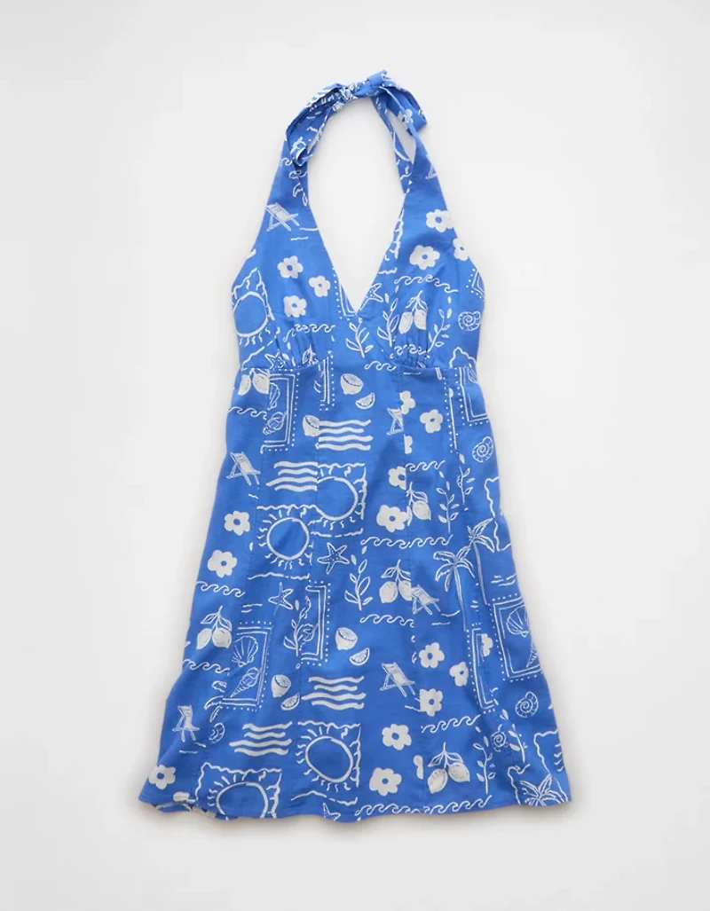 AE V-Neck Halter Mini Dress