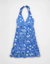 AE V-Neck Halter Mini Dress