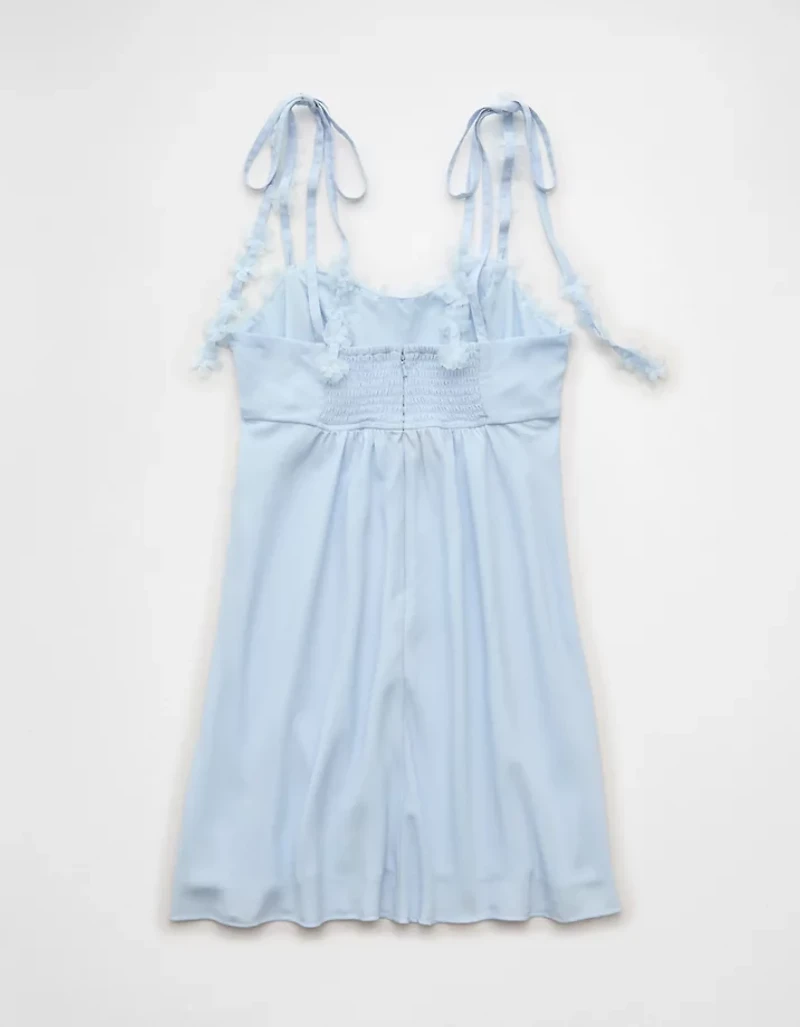 Minirobe à fleurs avec bretelles nouées AE