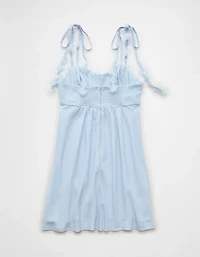 Minirobe à fleurs avec bretelles nouées AE