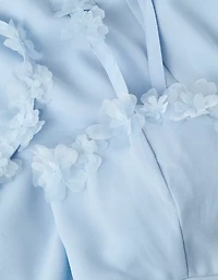 Minirobe à fleurs avec bretelles nouées AE