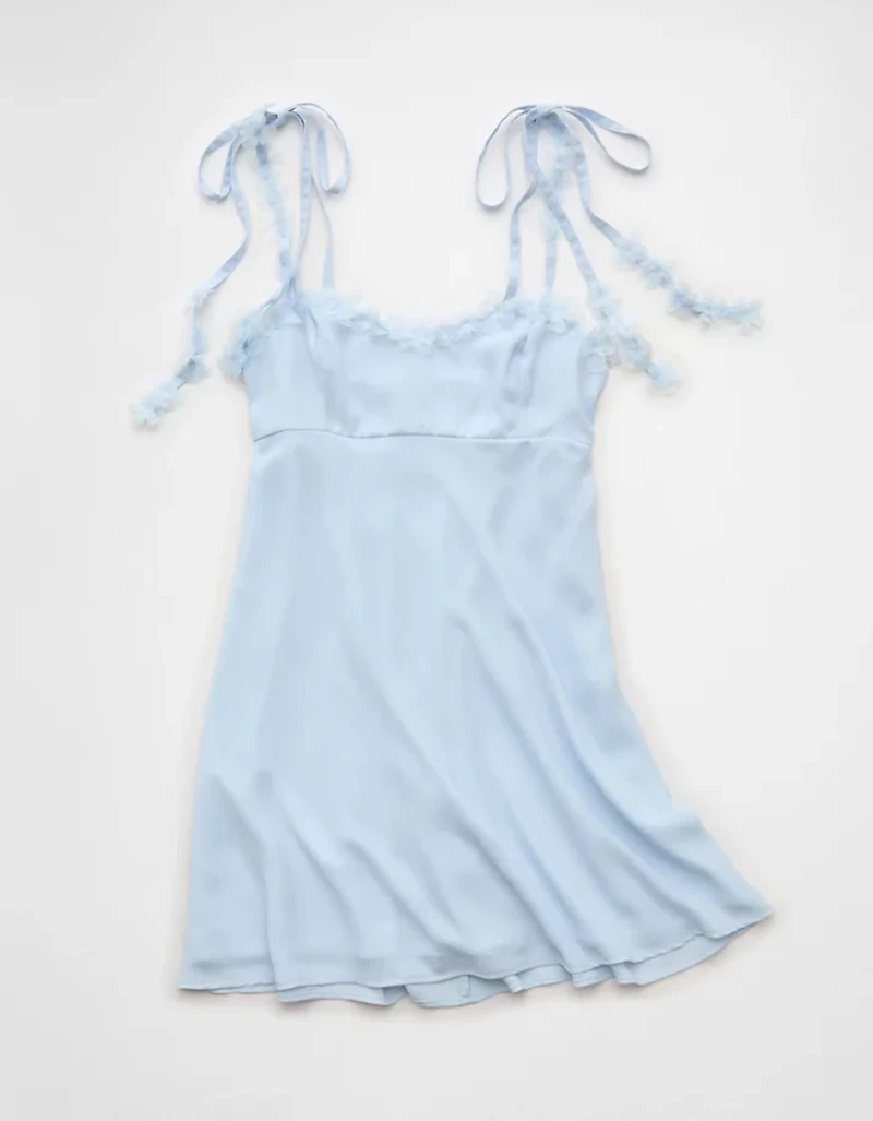 Minirobe à fleurs avec bretelles nouées AE