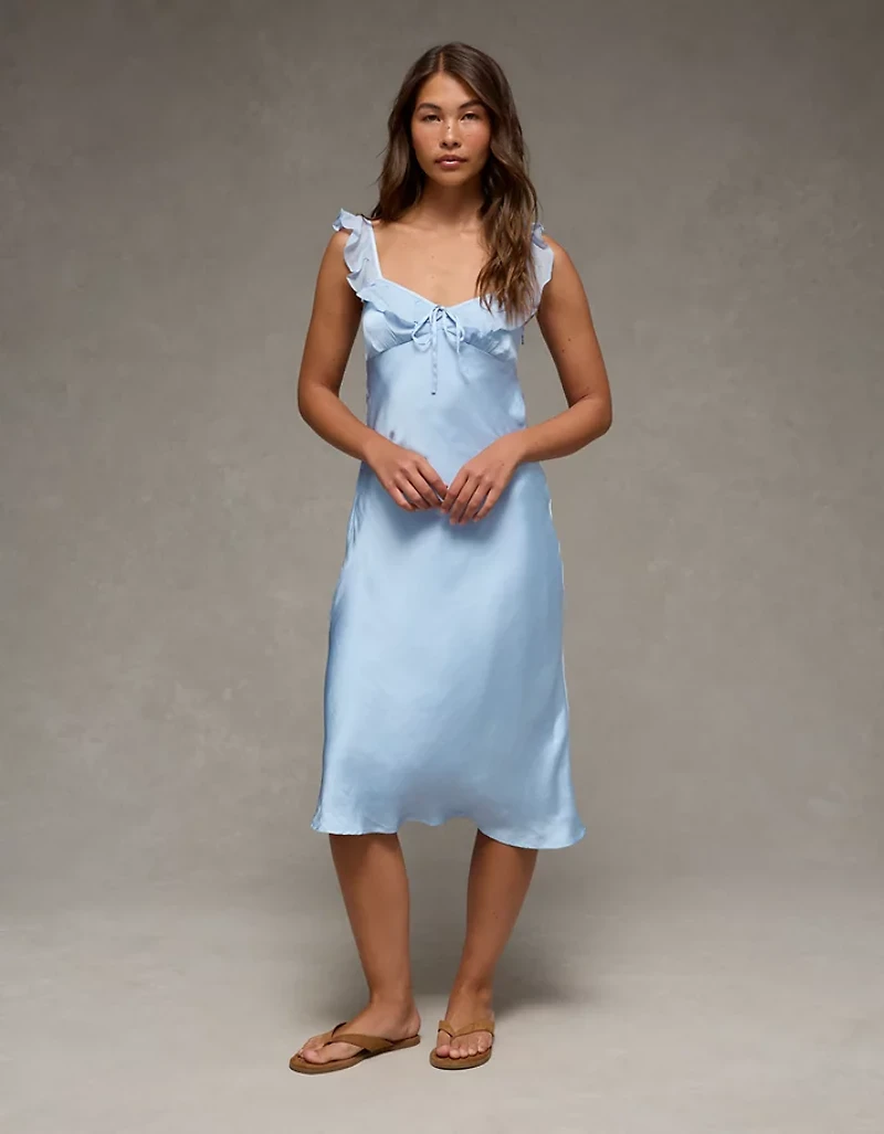 AE Ruffle Strap Midi Dress
