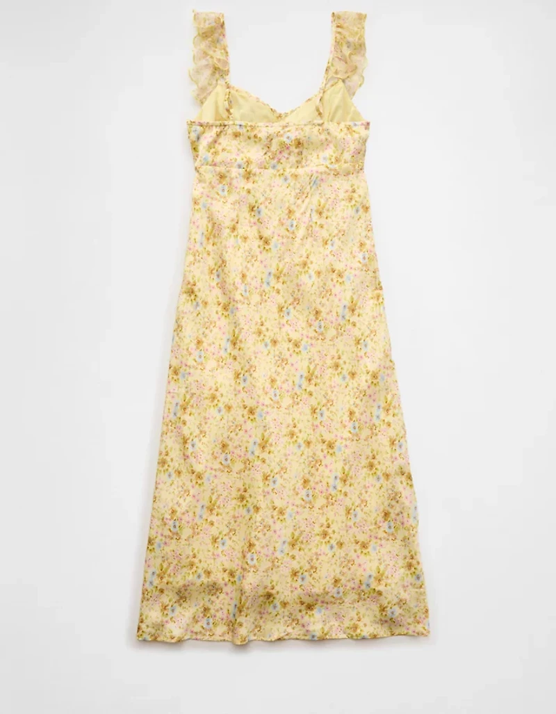 Robe longue à bretelles volants AE