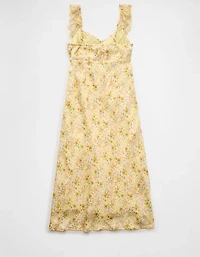 Robe longue à bretelles volants AE