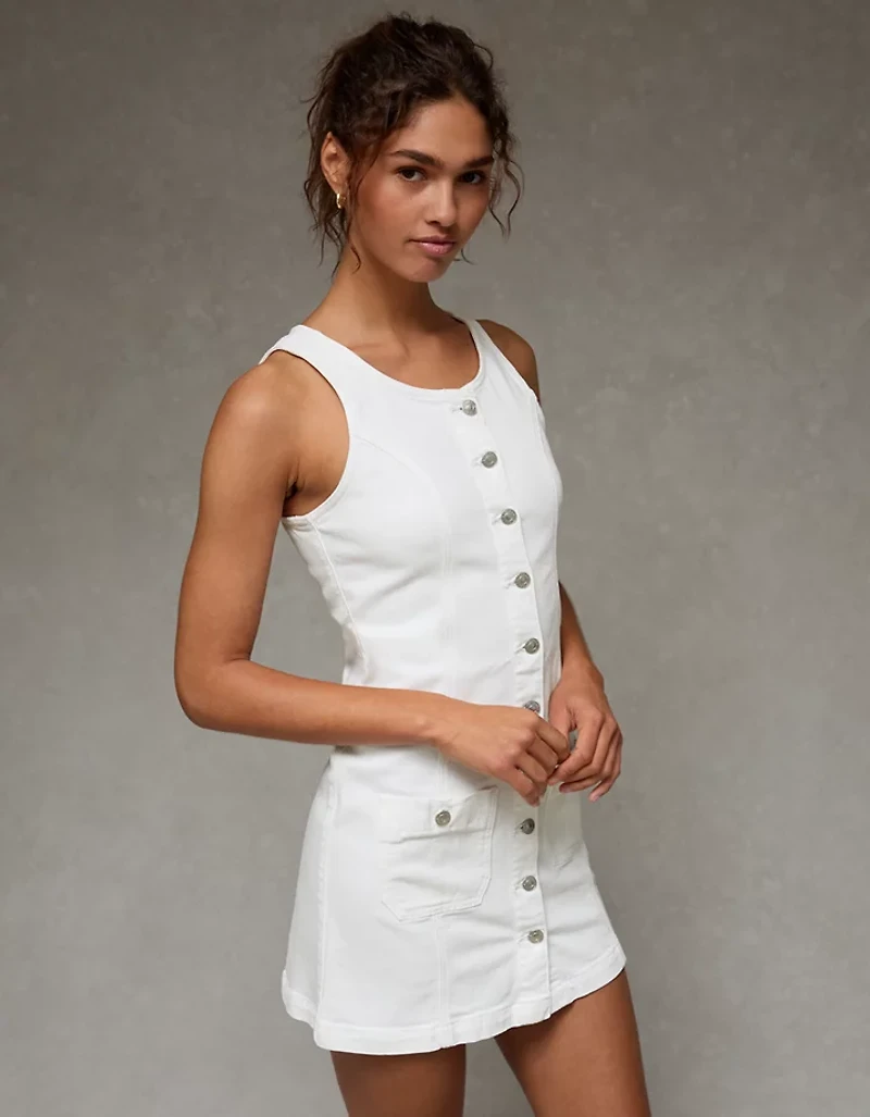 AE Denim Pinafore Mini Dress