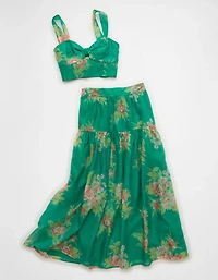 AE Matching Halter Top & Midi Skirt Set