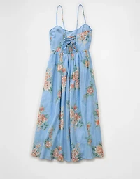 Robe bustier ruché mi-longue froncée AE