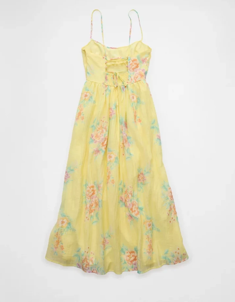 AE Ruched Bust Corset Midi Dress