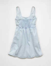 AE Corset Button-Up Denim Mini Dress