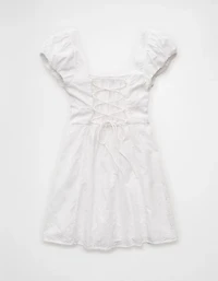 AE Cap-Sleeve Tie-Back Mini Dress