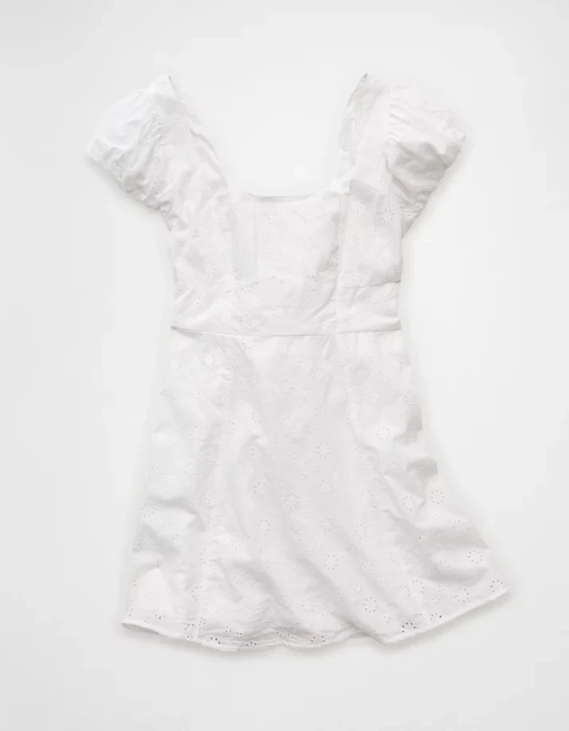 AE Cap-Sleeve Tie-Back Mini Dress