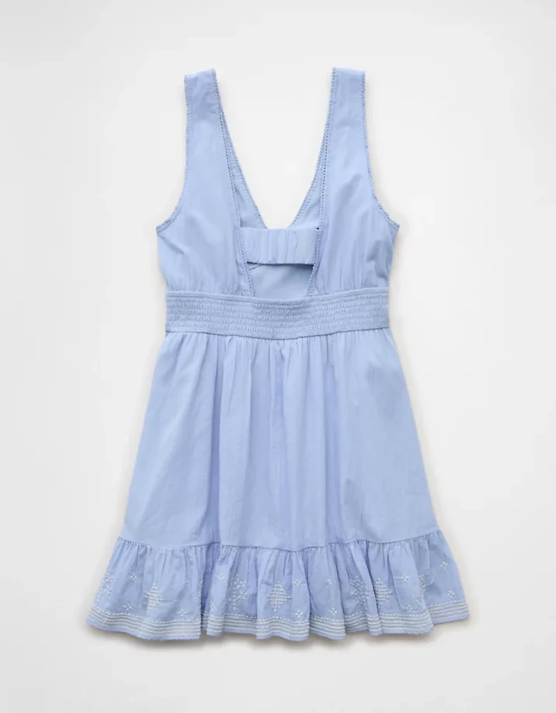 AE V-Neck Embroidered Mini Dress