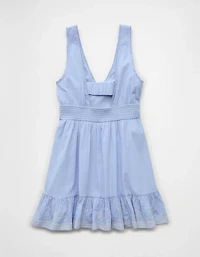 AE V-Neck Embroidered Mini Dress