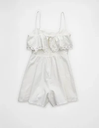 AE Ruffle Lace Trim Romper