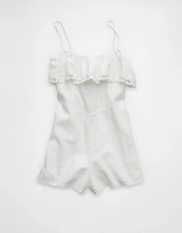 AE Ruffle Lace Trim Romper