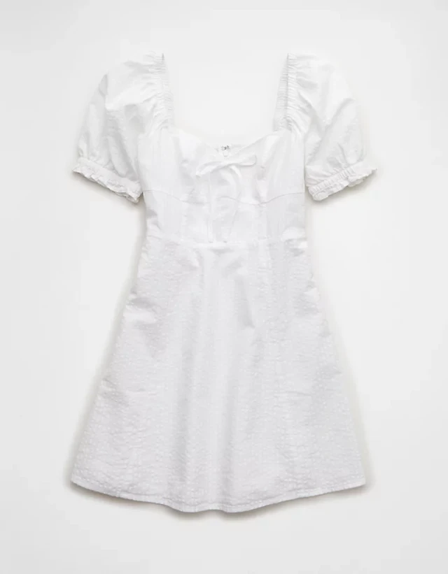 AE Puff Sleeve Smocked Mini Dress | Liberty Center
