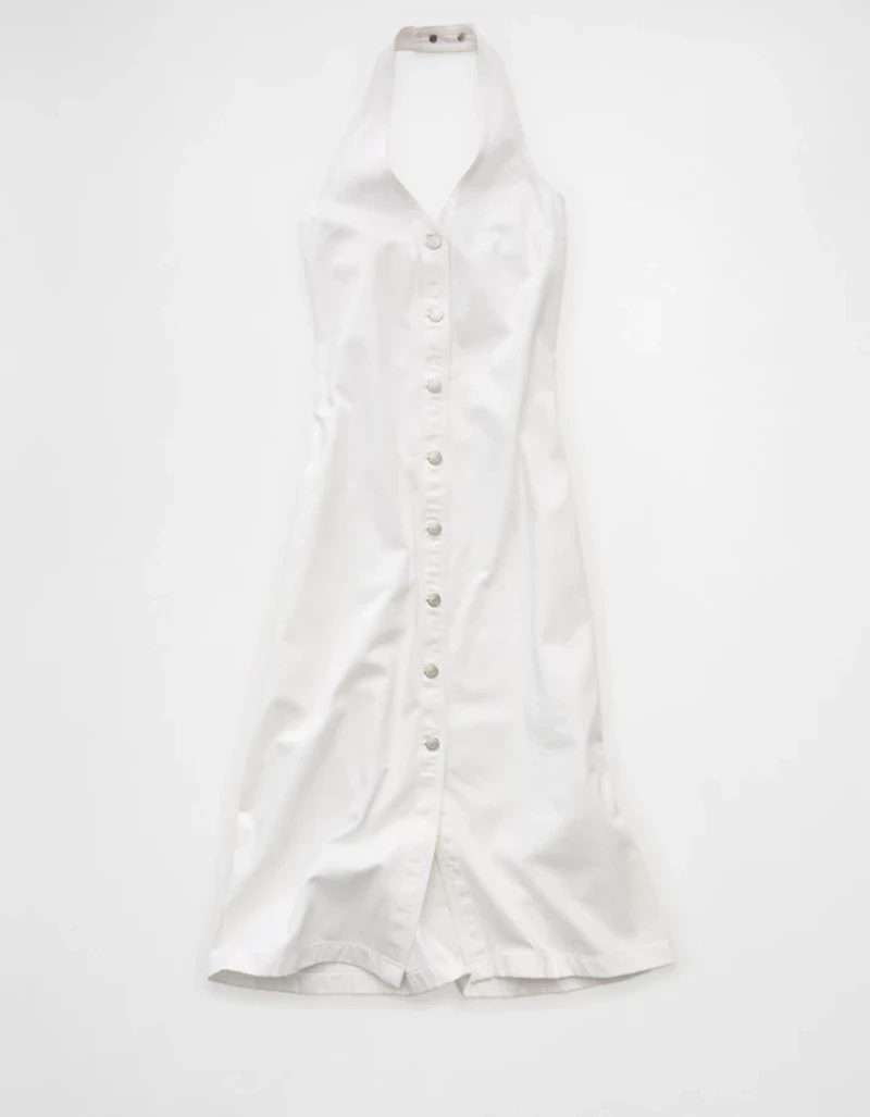 AE Denim Halter Midi Dress