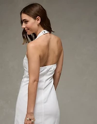 AE Denim Halter Midi Dress