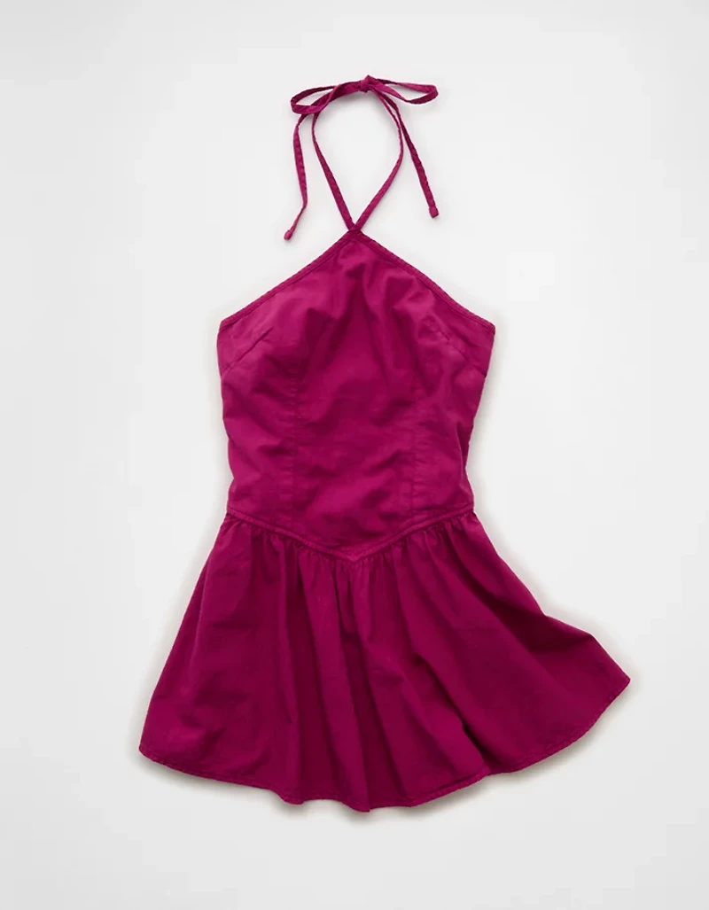 AE Denim Halter Mini Dress