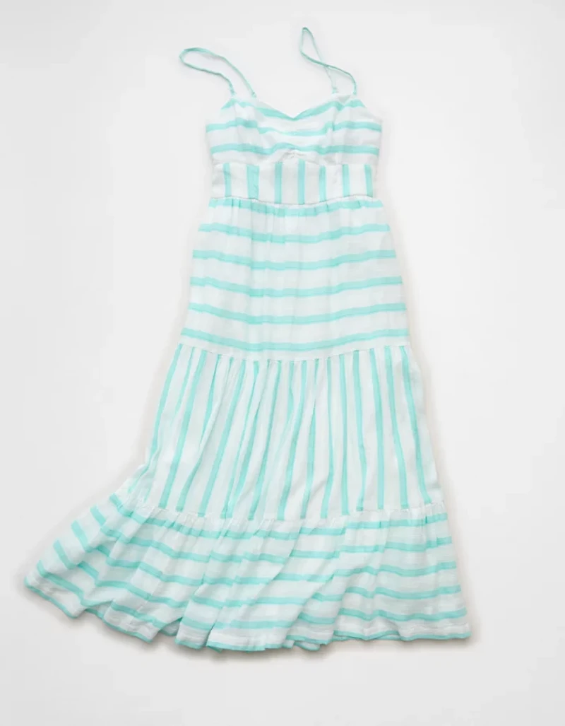 AE Striped Corset Midi Dress