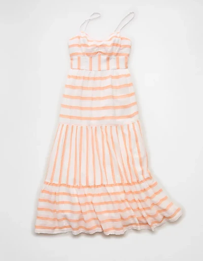 AE Striped Corset Midi Dress