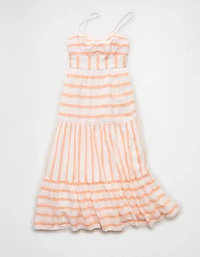 AE Striped Corset Midi Dress