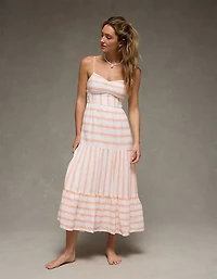 AE Striped Corset Midi Dress