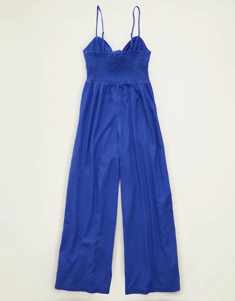 Combinaison-pantalon à smocks et nouée l’avant AE