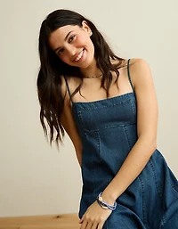 AE Sweetheart Neck Babydoll Midi Dress