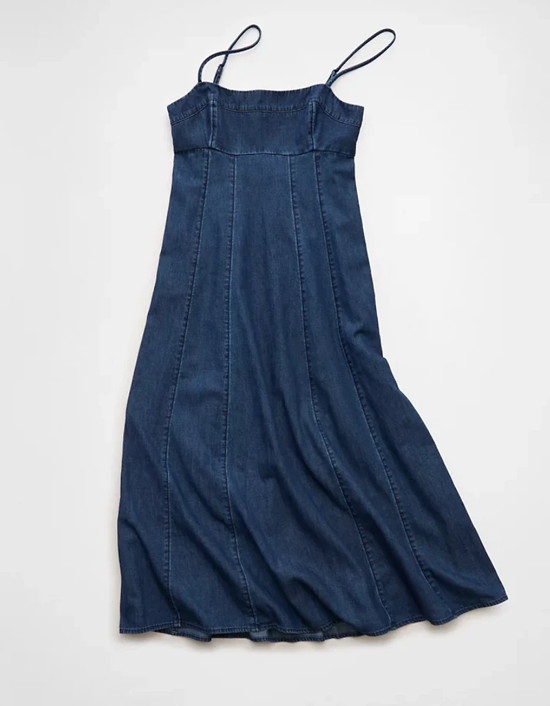 AE Sweetheart Neck Babydoll Midi Dress