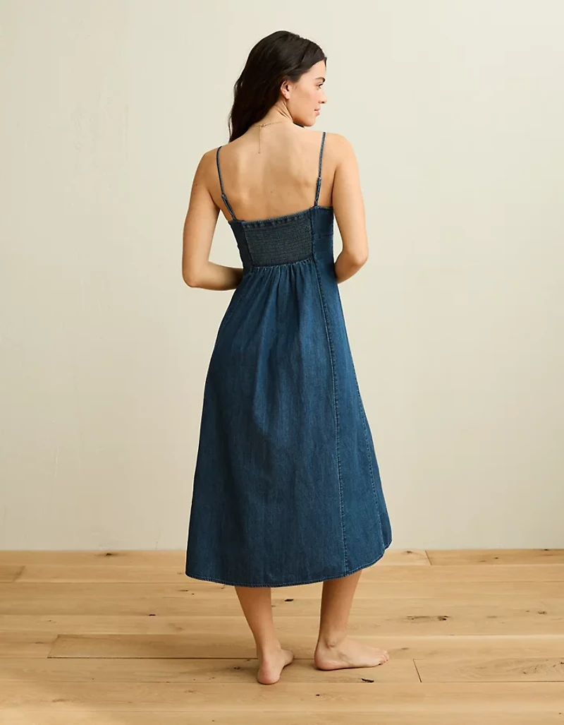 AE Sweetheart Neck Babydoll Midi Dress