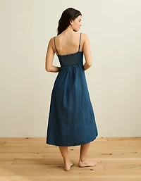 AE Sweetheart Neck Babydoll Midi Dress