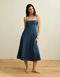 AE Sweetheart Neck Babydoll Midi Dress