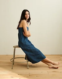 AE Sweetheart Neck Babydoll Midi Dress