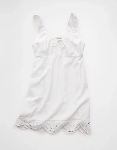 AE Scoop Neck Embroidered Mini Dress