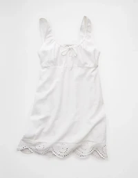 AE Scoop Neck Embroidered Mini Dress