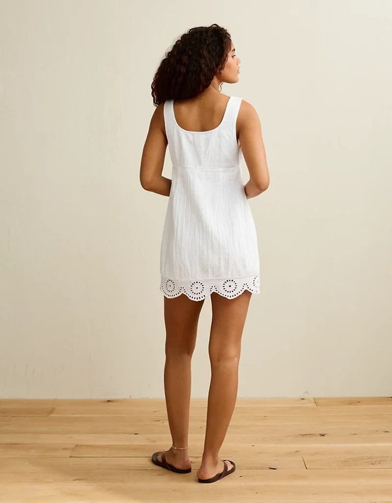 AE Scoop Neck Embroidered Mini Dress