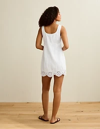 AE Scoop Neck Embroidered Mini Dress