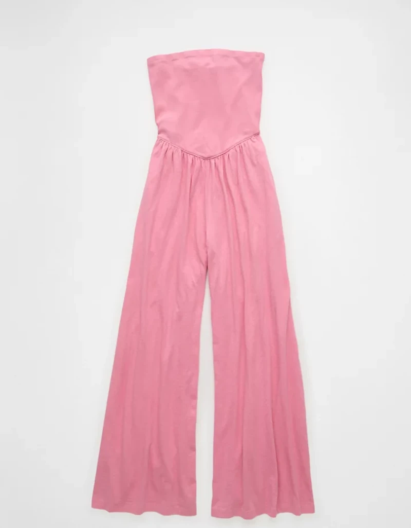 Combinaison-pantalon à jambe évasée et taille en V Sunchaser AE