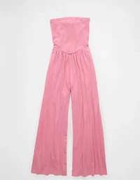 Combinaison-pantalon à jambe évasée et taille en V Sunchaser AE