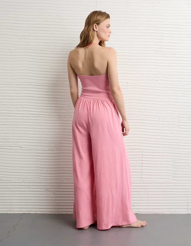 Combinaison-pantalon à jambe évasée et taille en V Sunchaser AE