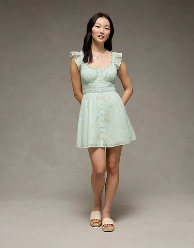 AE Femme Button-Up Mini Dress