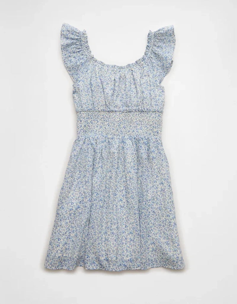 AE Babydoll Button-Up Mini Dress