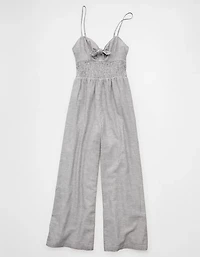 Combinaison-pantalon à smocks et nouée l’avant AE