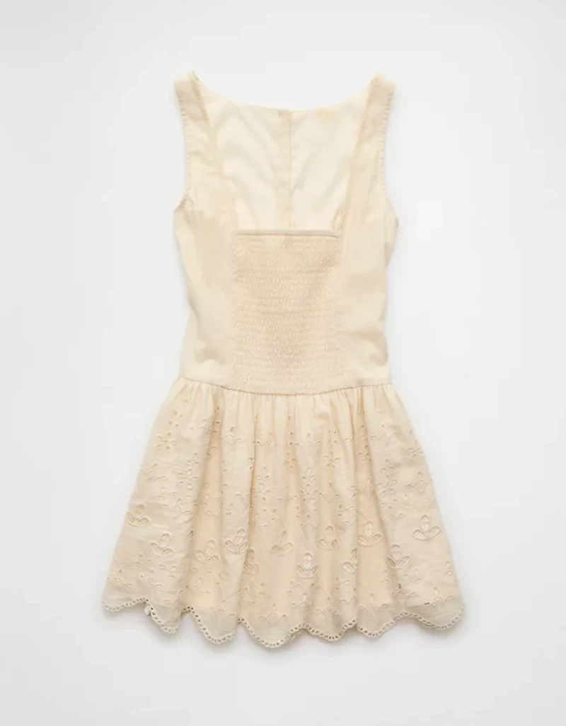 AE Buttoned Lace Mini Dress