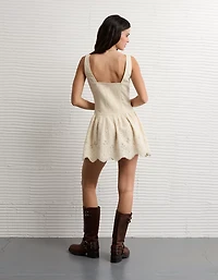 AE Buttoned Lace Mini Dress